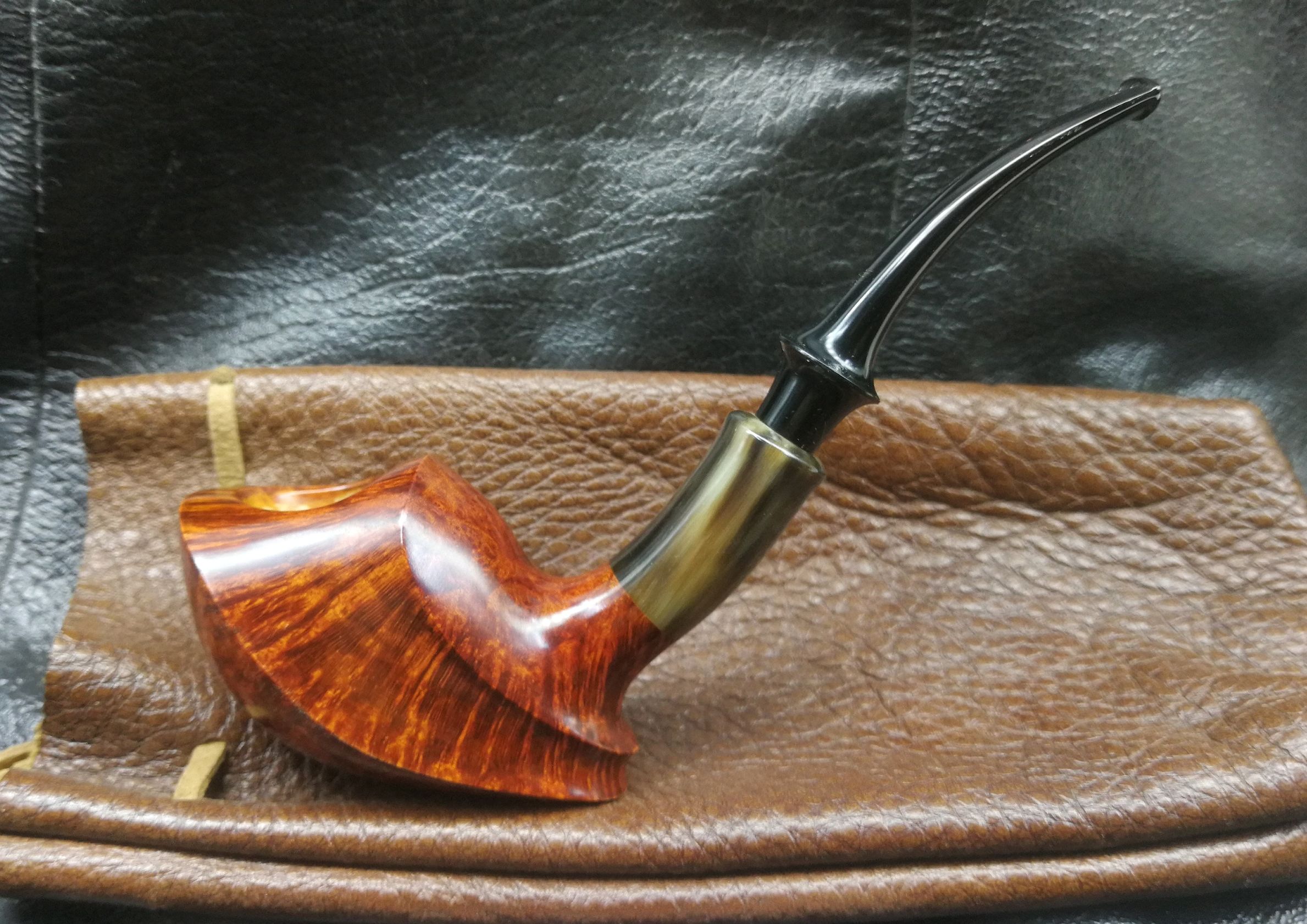 石楠木手工制作烟斗,高档石楠木牛角烟斗