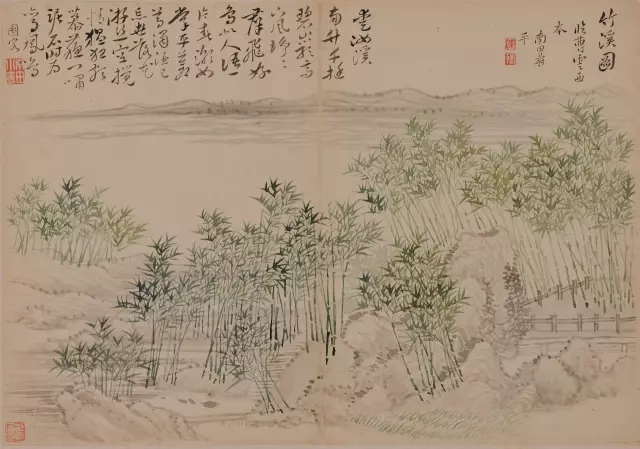 清代仿古山水册页,清恽寿平仿古山水图