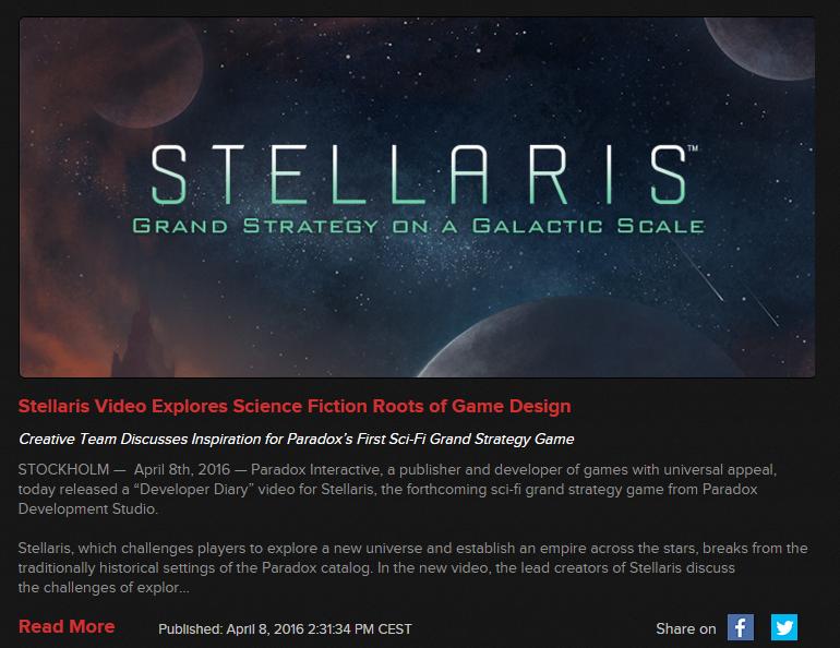 《Stellaris》:P社的太空时代