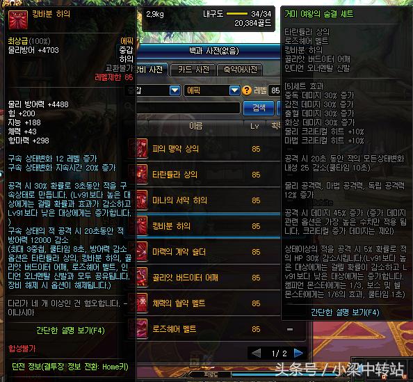 dnf韩服105武器属性,110级ss防具5件套排名