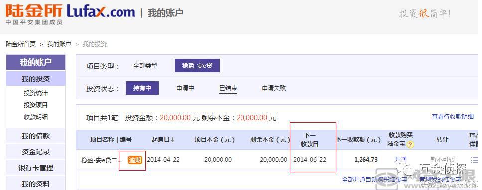陆金所贷款逾期还不上,陆金所到期投资逾期怎么处理