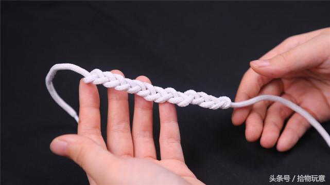 旧鞋带编织手工制作,简易松紧鞋带废物利用