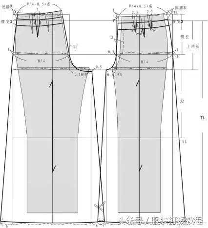 红升服装男式裤子的裁剪视频,大海服装男式直筒裤子裁剪方法