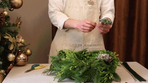 圣诞节花环搭配,圣诞花环教程