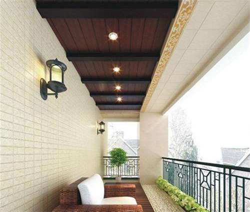 生态木吊顶装饰,成都阳台生态木吊顶