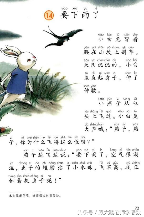 人之初语文一年级下册预习图片,部编版语文一年级下册课文预习