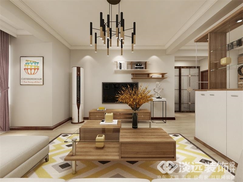 简欧82平米风格装修效果图,淡远装饰设计