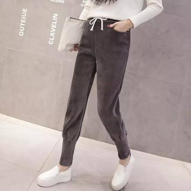 哈伦小脚裤男士显瘦,胖mm显瘦加绒哈伦小脚裤子