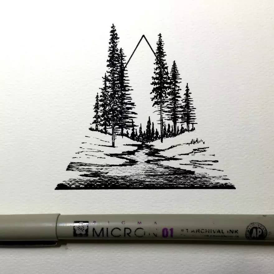 一支樱花针管笔就可以画出一幅惊世作品，厉害了我的哥