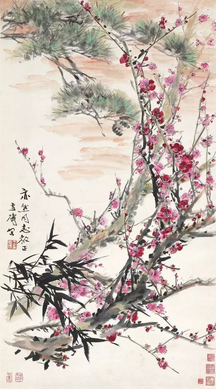 花鸟大师王雪涛画梅,王雪涛花鸟画图片梅花