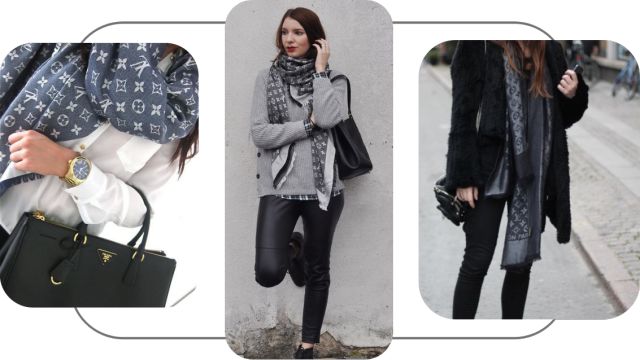 大牌围巾经典款,大牌围巾戴法简单好看