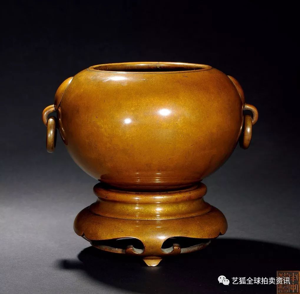 石叟镶银丝铜炉拍卖纪录,铜炉拍卖价格一览表