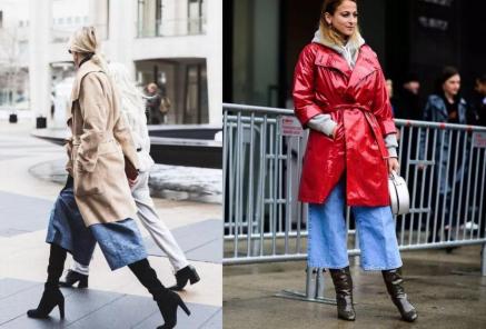 冬天适合粗腿穿的长筒靴,冬天穿光腿神器配过膝靴