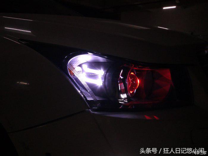 雪佛兰科鲁兹大灯改装小透镜led灯,17款雪佛兰科鲁兹改透镜大灯