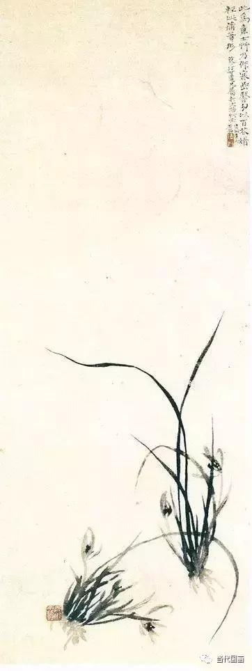 董寿平画兰花高清图,郭方颐画兰花作品图片