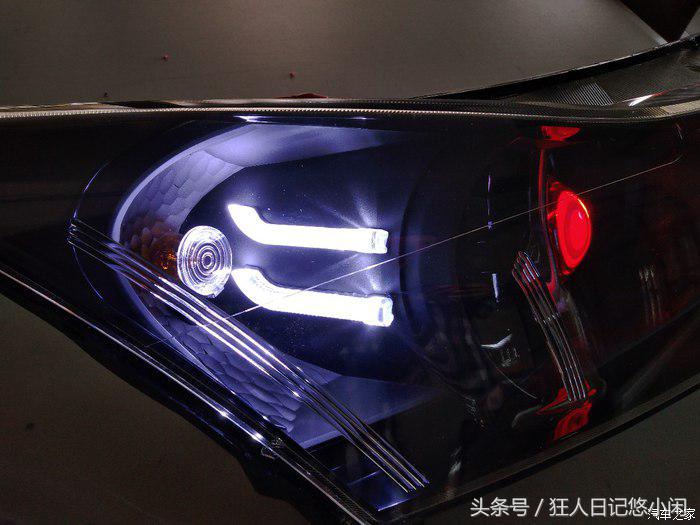 雪佛兰科鲁兹大灯改装小透镜led灯,17款雪佛兰科鲁兹改透镜大灯