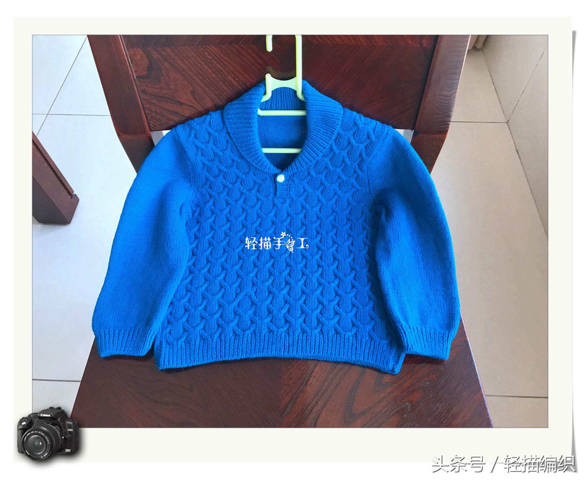 儿童立领polo衫森系,儿童青果领套头衫