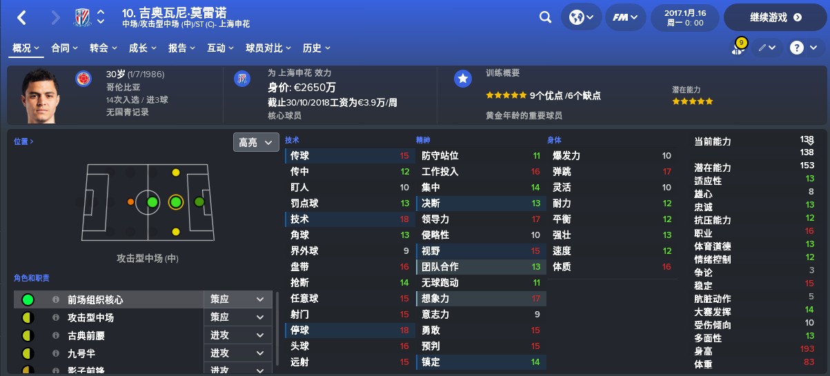 fm看球员,fm中超五大联赛