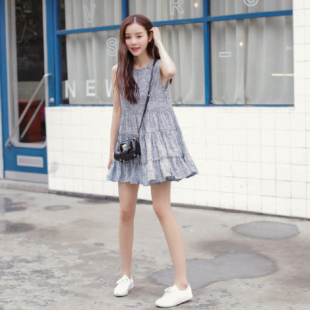 雪纺连衣裙长袖小个子高级感,软妹裙子可爱
