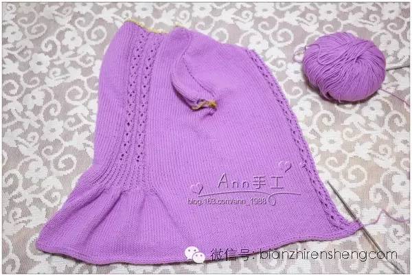 彩虹色针织女童开衫教程,春天宝宝开衫教程