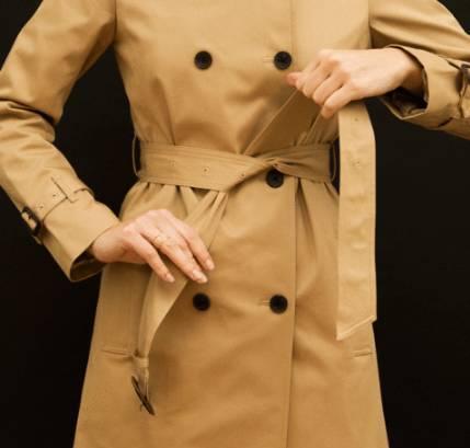 系风衣腰带单蝴蝶结的方法慢动作,巴宝莉男士风衣腰带背后正规系法