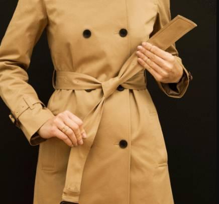 系风衣腰带单蝴蝶结的方法慢动作,巴宝莉男士风衣腰带背后正规系法