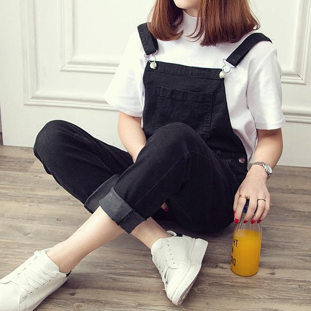 想穿背带裤但是不敢露腿怎么办,穿对裤子了搭啥上衣都好看