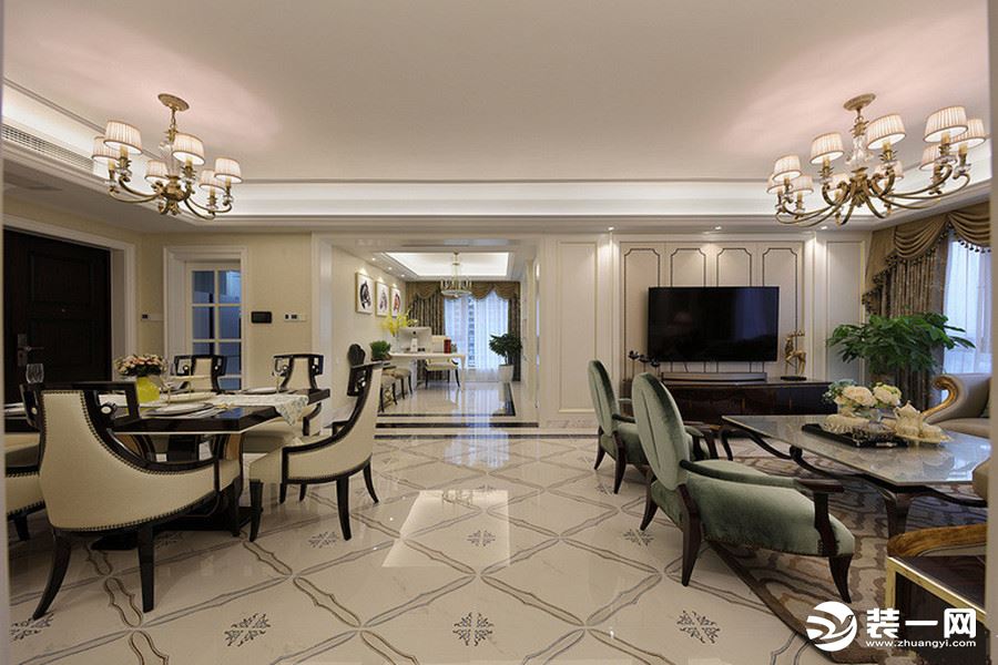 棕榈泉顶级独栋软装设计简约雅致,法式浪漫风装修全屋