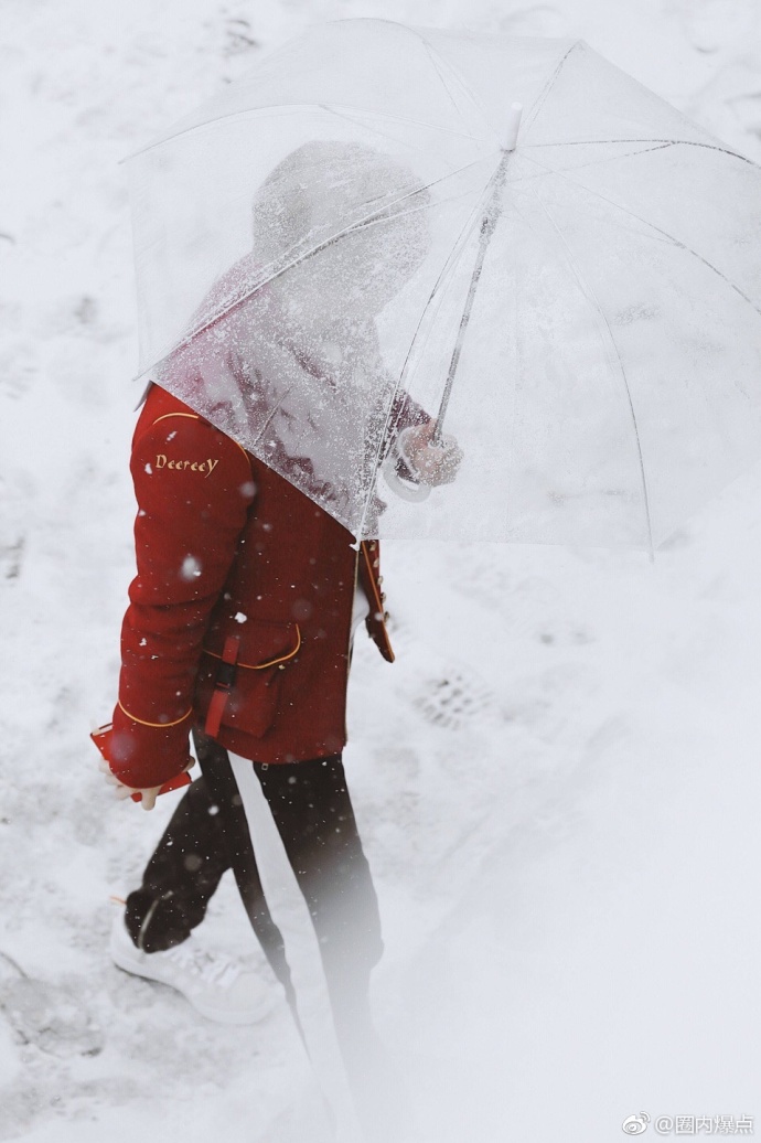 鹿晗维也纳晒照雪中,鹿晗雪中撑伞漫步完整版