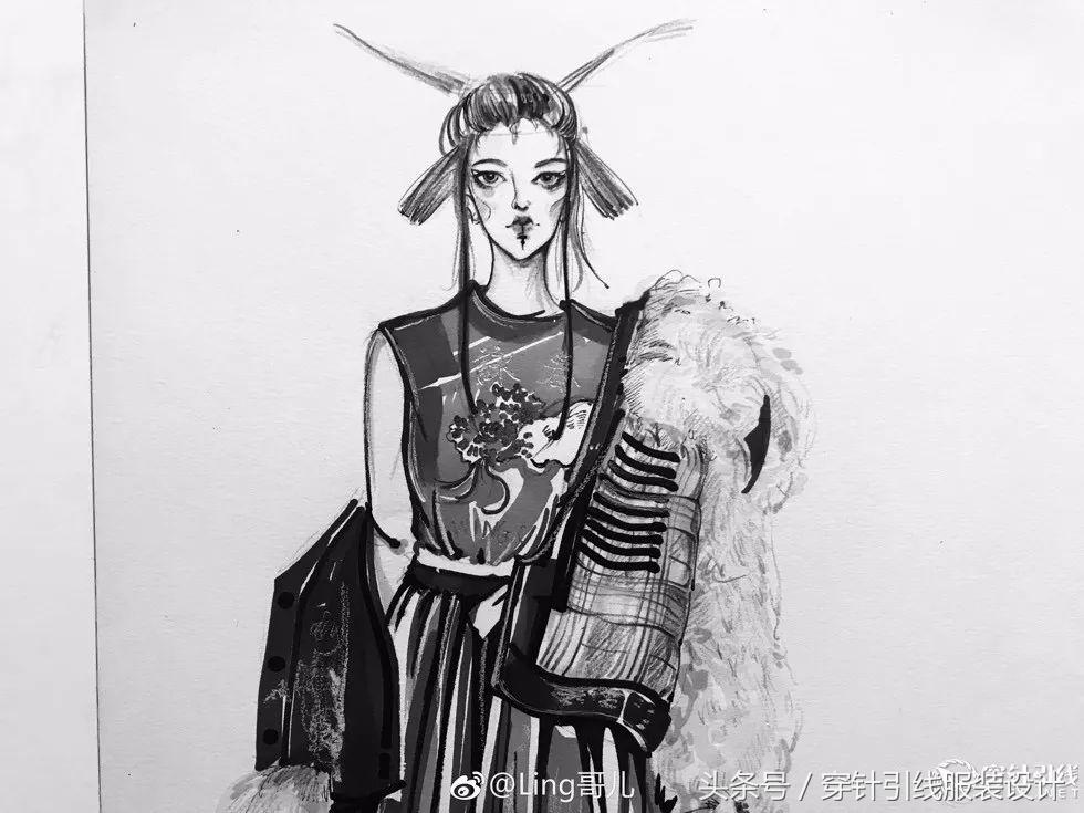 时装手绘视频,时装简笔画手绘图片