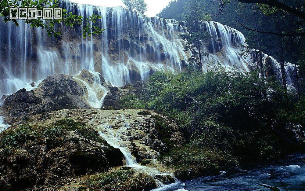九寨沟五彩池潜游,游戏玩水