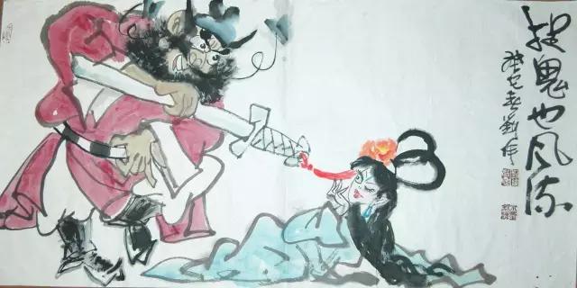 怪异又惊艳的水墨漫画人物,水墨漫画作品欣赏