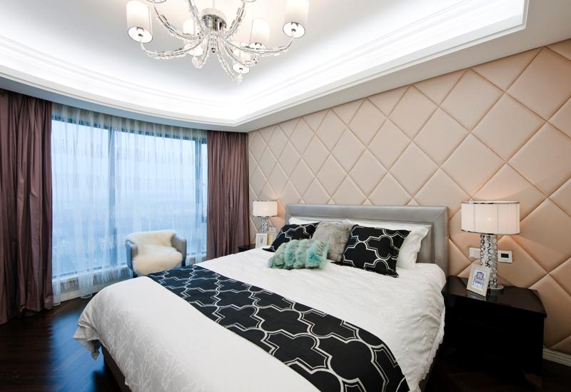 欧式床头软包背景墙效果图,榻榻米床头软包装修效果图