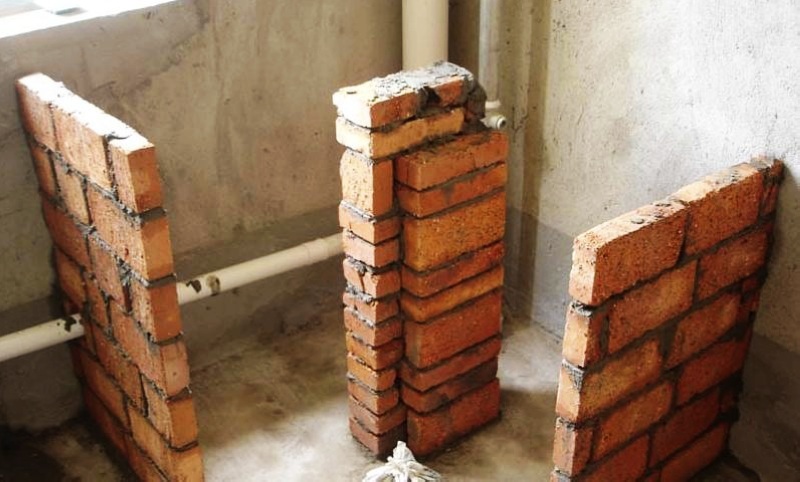 砖砌橱柜不做柜门怎么做才美观,砖砌橱柜如何免拉手