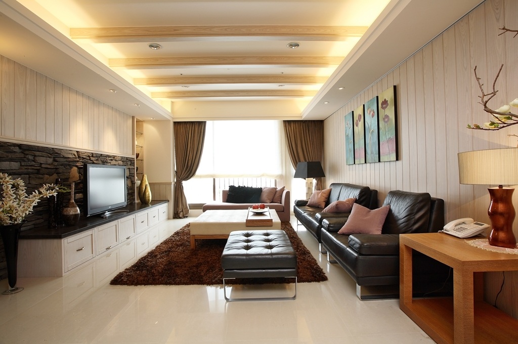 2023最新款吊顶效果图简单大气,客厅不吊顶装修效果图