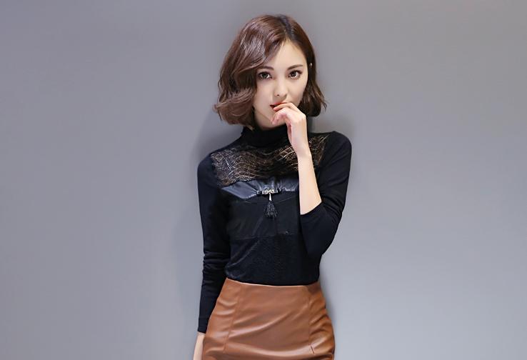 2015新款打底蕾丝长袖,今年最爆款加绒蕾丝打底