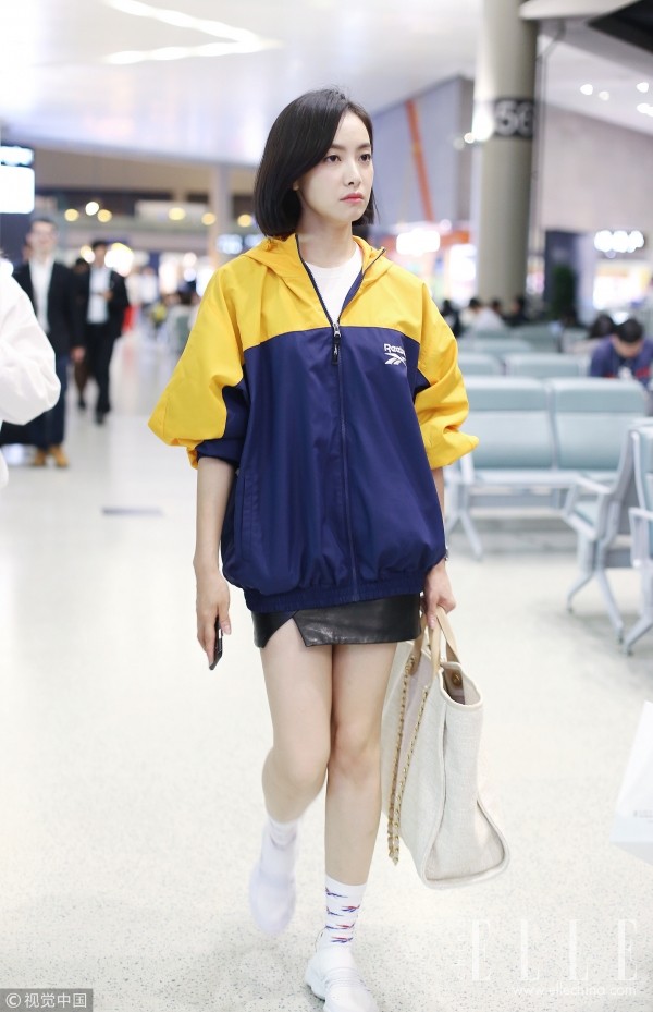 宋茜混搭双肩包个性加分,宋茜新包