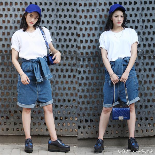 18套简单干净的白t恤穿搭合集,夏天穿白t恤太单调学我这样搭配