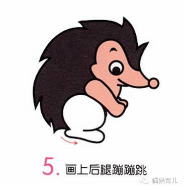 兔子与刺猬童话故事简笔画,小鸡球球和小刺猬简笔画