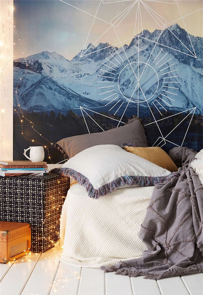 零基础手绘墙面最简单的,北欧风墙面画手绘