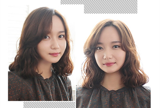 2018烫发中长发型图片圆脸,30-40岁圆脸发型中长卷发