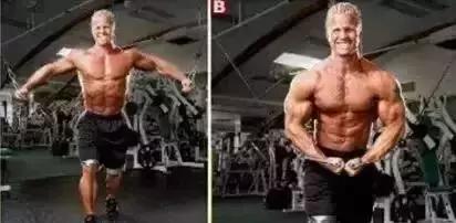 方形胸肌健体展示,胸肌上部饱满是方形胸肌