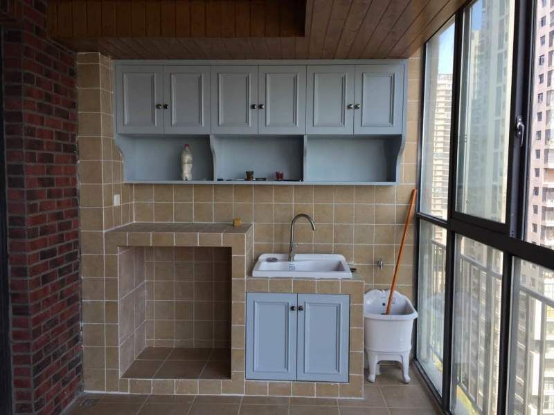 阳台装洗水池,房子外面的洗拖把水池怎样做方便