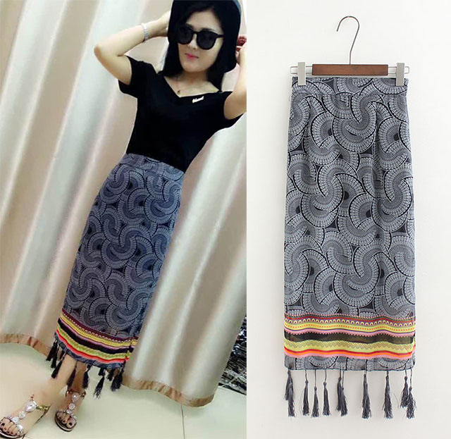 造型感十足的流苏裙,时尚又特别的流苏裙