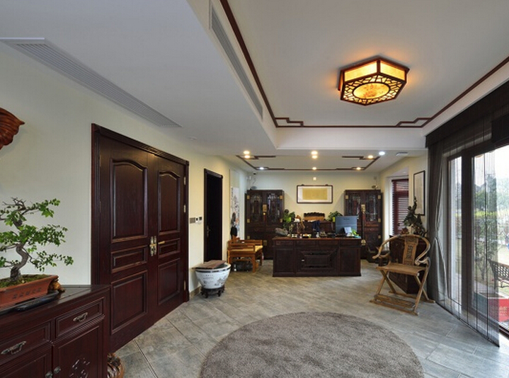 跃层280欧式装修效果图,280平大平层欧式装修效果图