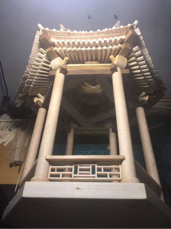 看了古建筑然后就自己动手制作一个亭子，快来学习哦