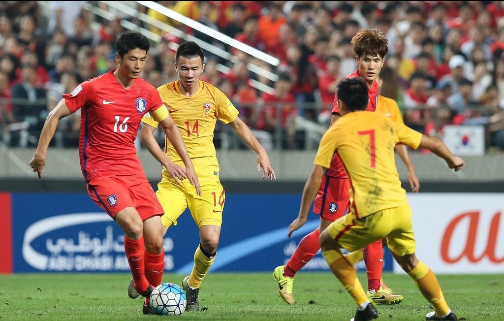 国足亚运队1-0击败韩国进球图片,u20亚洲杯国足vs韩国全场回放