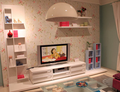 10-15平客厅收纳电视柜,客厅电视柜一体背景墙收纳