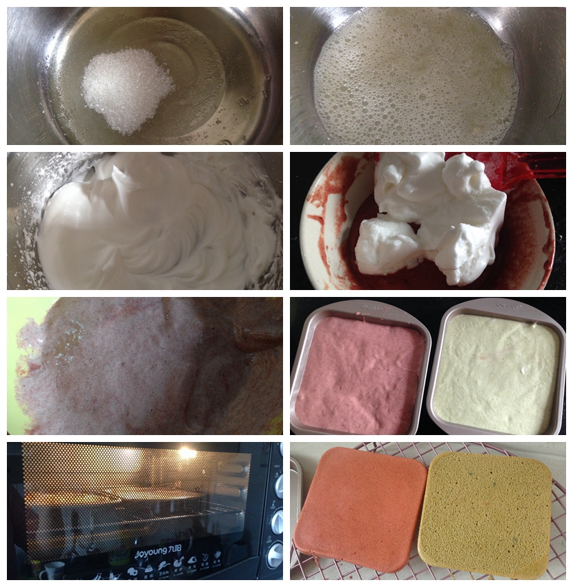 8寸彩虹慕斯蛋糕的做法全过程,周末在家给孩子做甜品图片