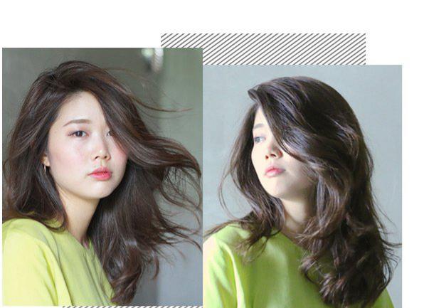 不烫中长发发型好看图片,流行的中长发烫发发型图片